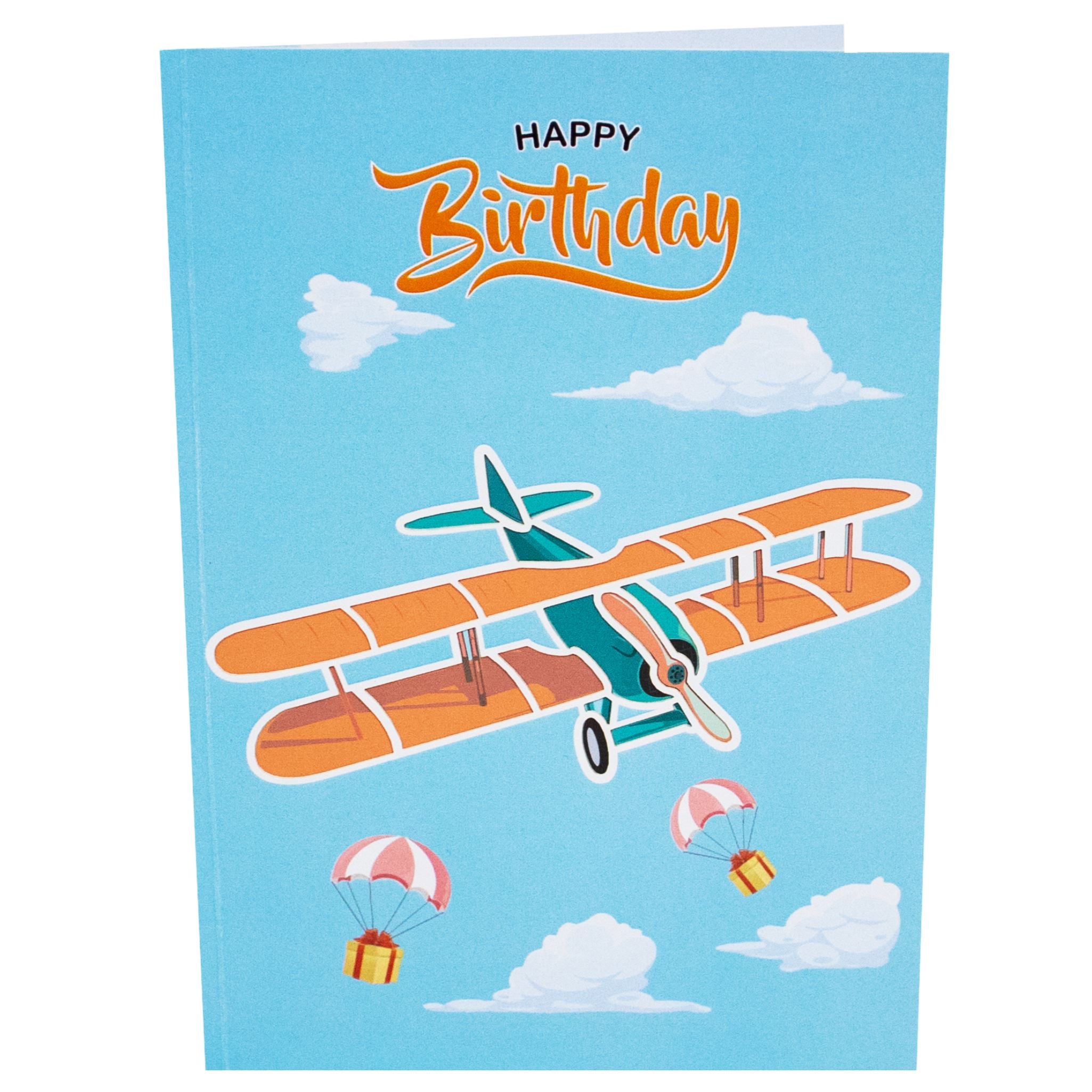 Birthday Pop Up Card Biplane Anthea Cards 