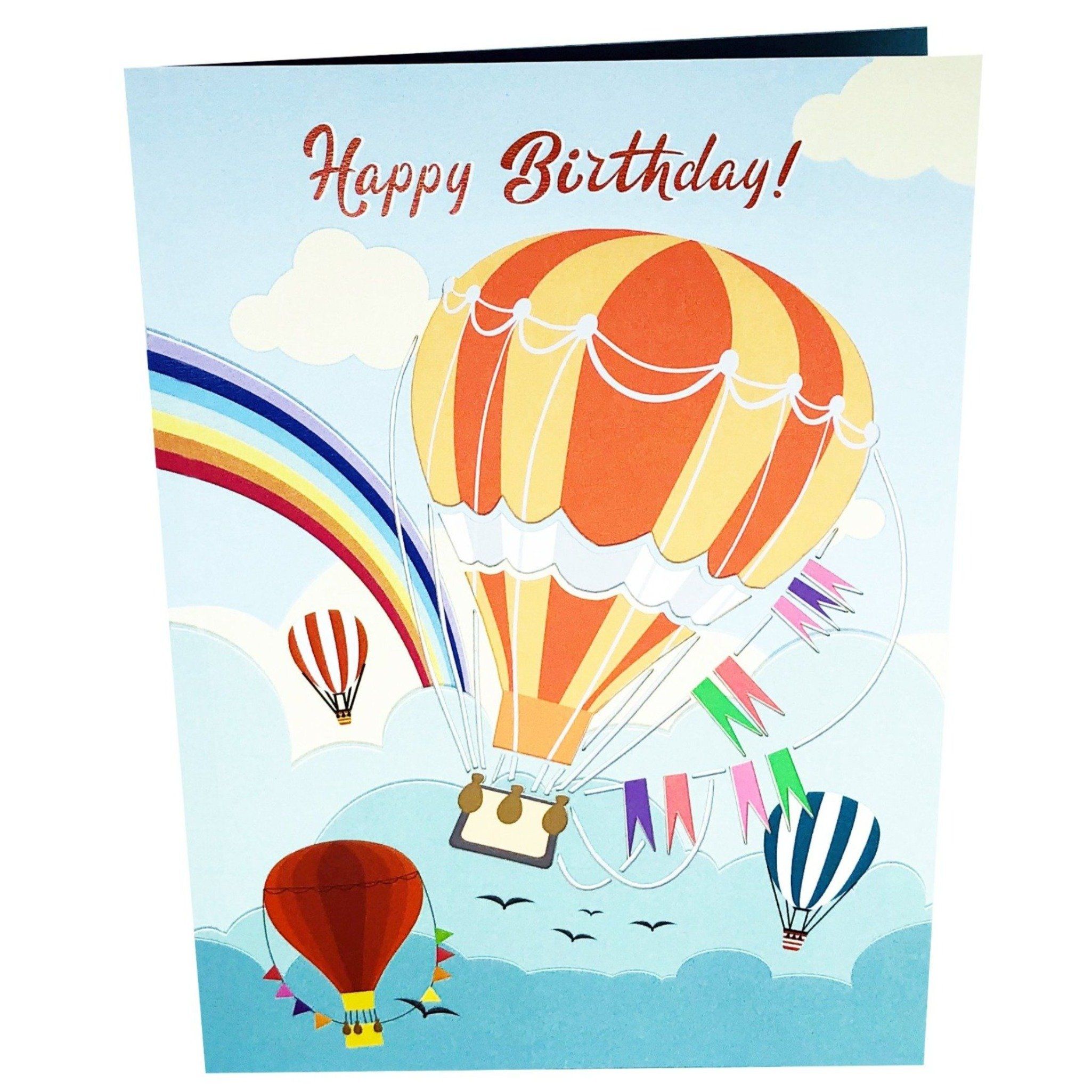 Birthday Pop Up Card Hot Air Balloon Anthea Cards 