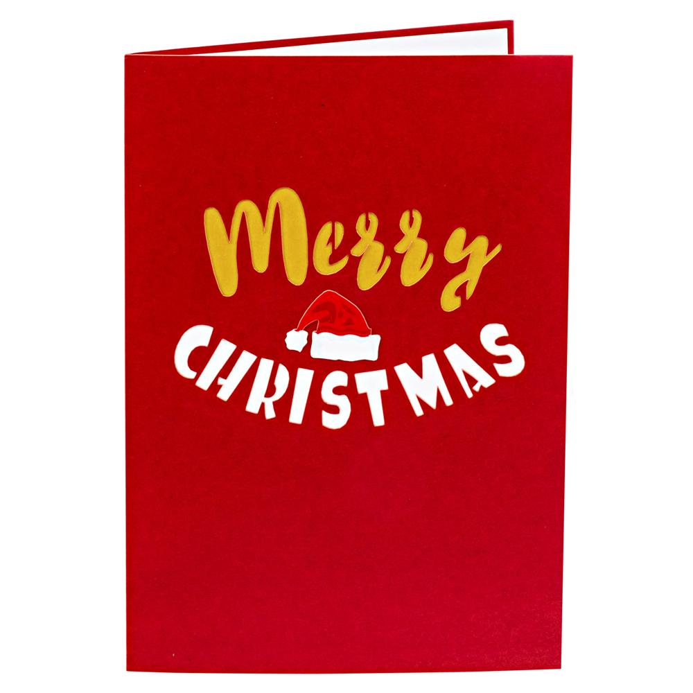 Pop Up Christmas Card Merry Christmas Text Pop Up Christmas Cards Anthea Cards 