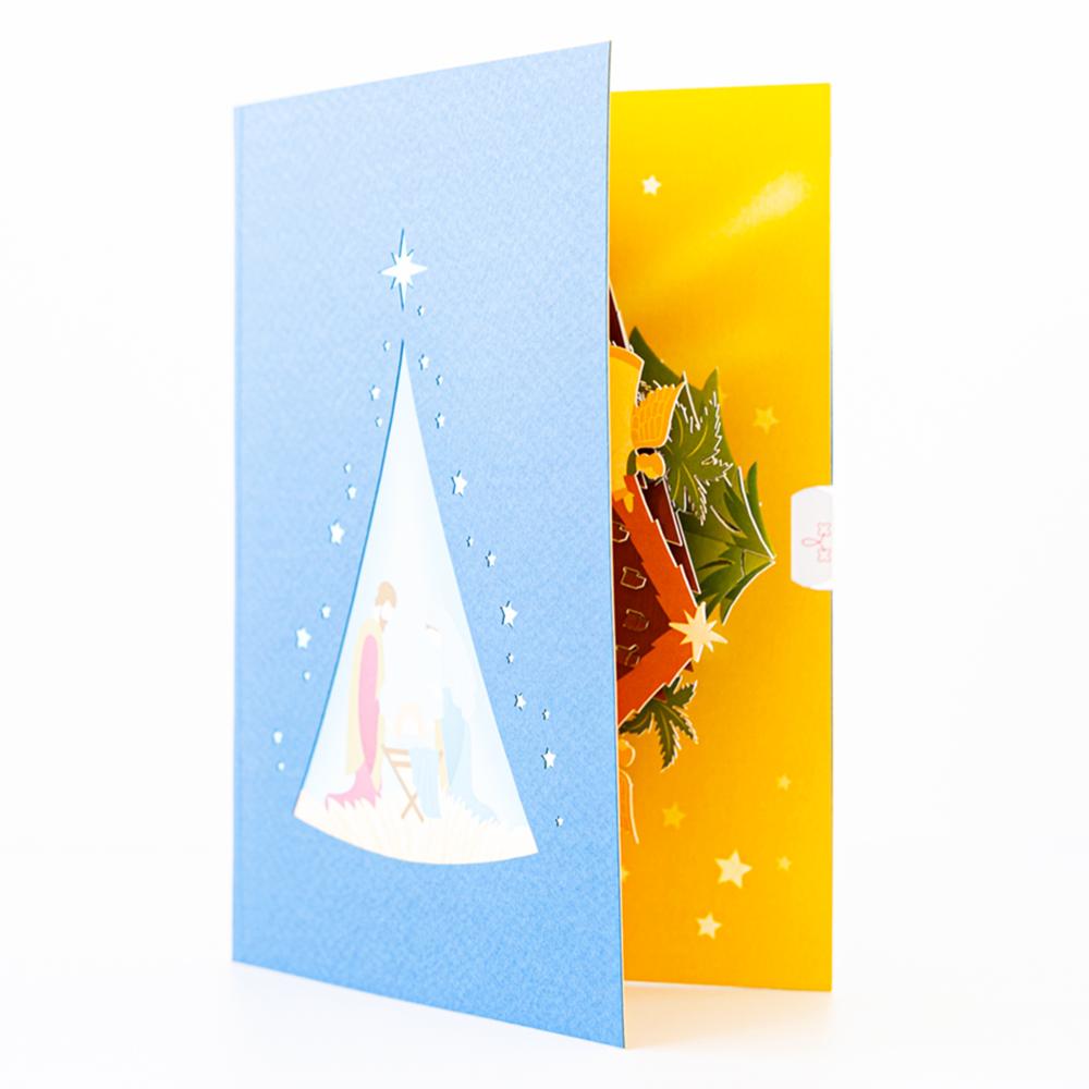Pop Up Christmas Card - Nativity Scene Pop Up Christmas Cards Anthea Cards 